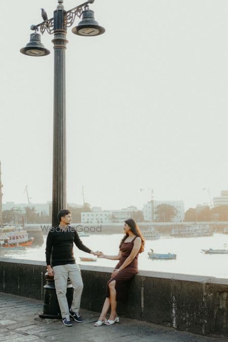 Waterfront couple portrait